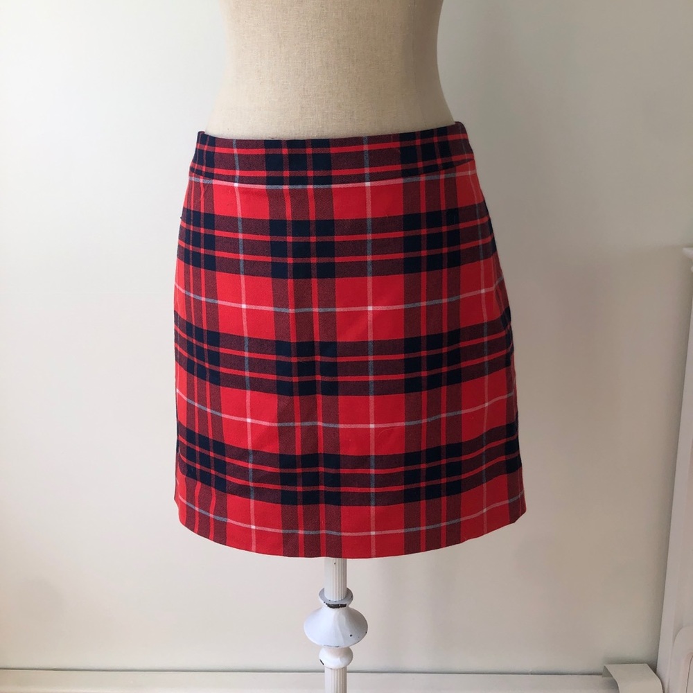 J. Crew plaid pencil skirt